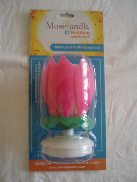 Rotating Musical Flower Candle