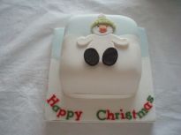 Snowman mini cake