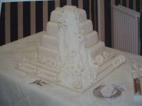 Rose Drape Wedding Cake