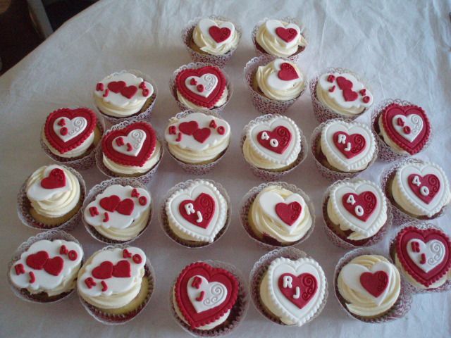 Ruby Wedding Cupcakes